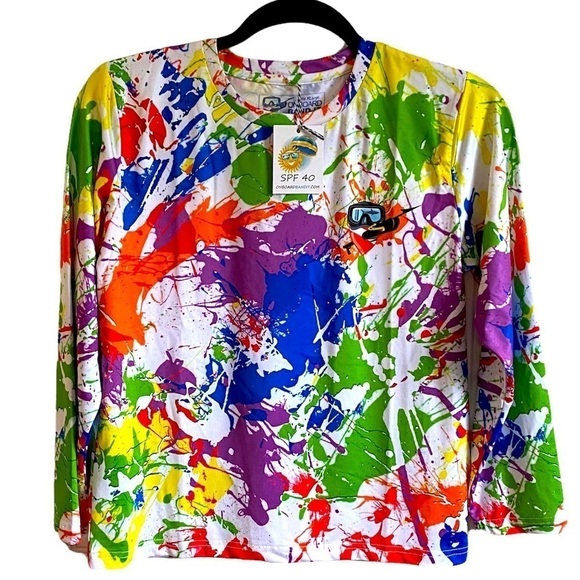 Kids UV Protection SPF 40 Swim Shirt Rashguard‎ Long sleeve loose fit NWT Sz XL - Picture 1 of 6